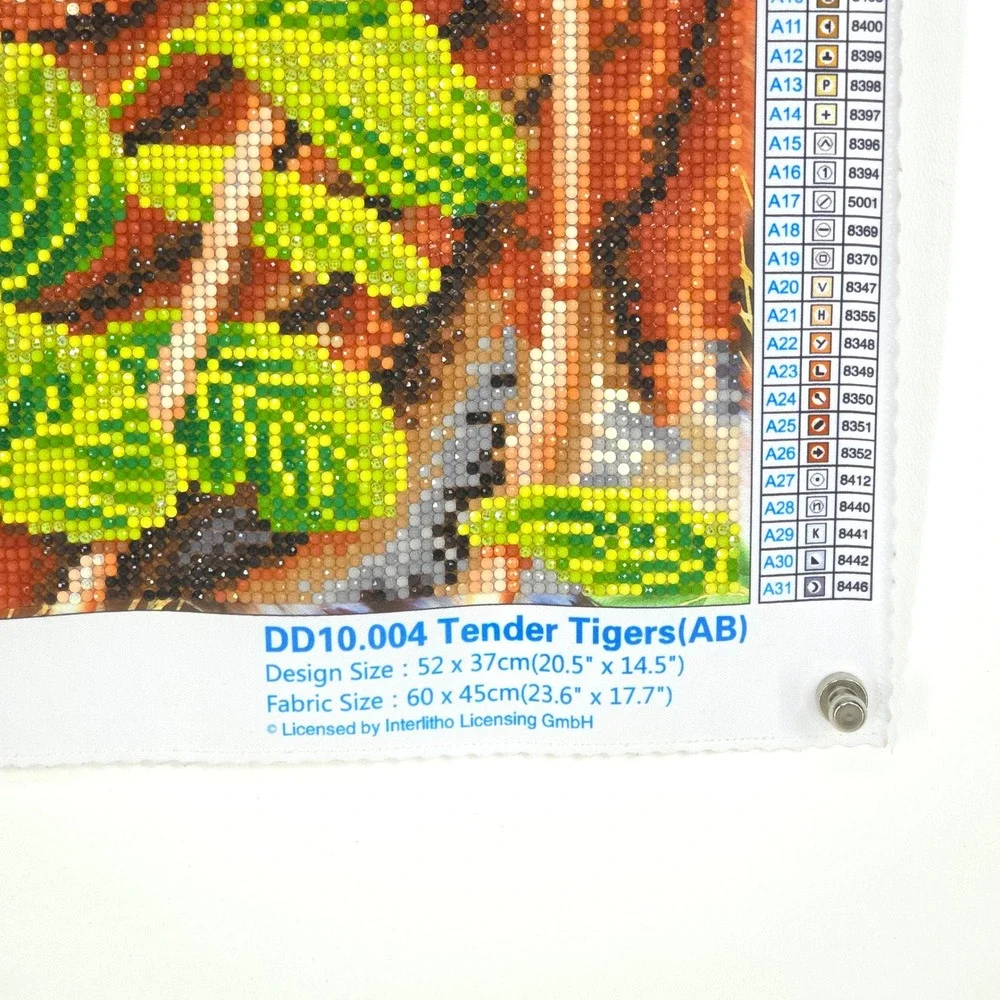 Diamond Dotz Tender Tigers Completed‎ Diamond Painting Wildlife Art 52x37cm RTF